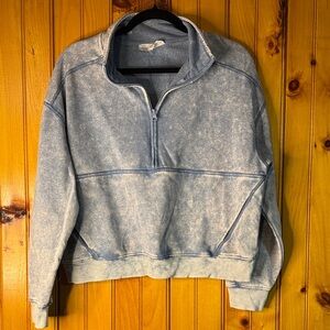 Sage & Stone Stone-Washed Blue Quarter-Zip Women's Sweatshirt